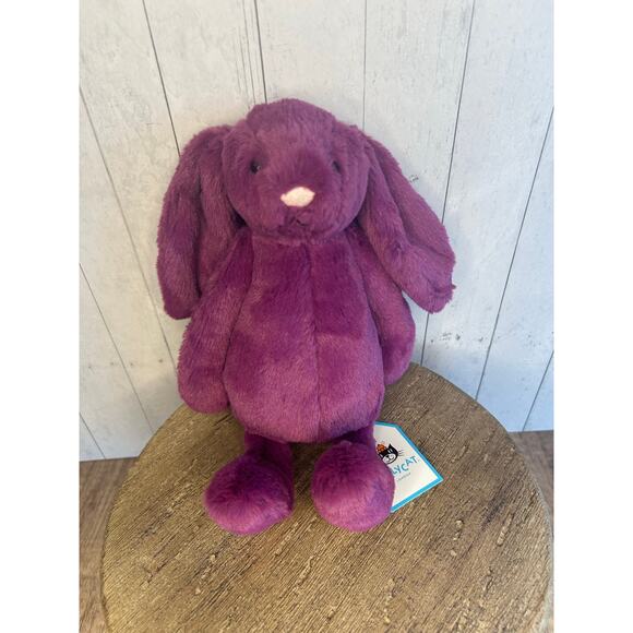 Jellycat Bashful Bunny Set of 4 Christmas Saffyre Allium Redcurrant Teal NEW - Picture 5 of 7